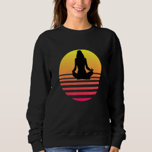 Sweatshirt Vintage Retro Classic Sunset Yoga Meditation Novel