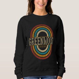 Sweatshirt Vintage Rétro Greenwood Louisiana LA Femmes Hommes