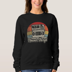 Sweatshirt Vintage Rétro N'oubliez Jamais Cassette Audio 70s