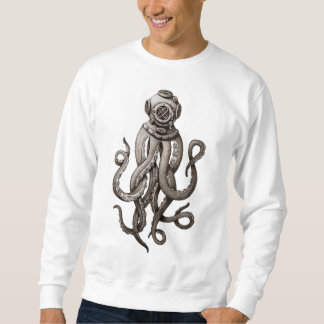 Sweatshirt Vintage Retro Plongée Octopus Graphisme