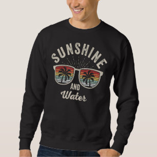 Sweatshirt Vintage Retro Sunshine Et Vin Boire Été