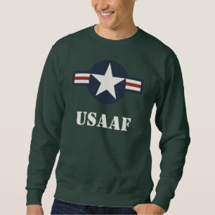Sweatshirt Vintage rouge blanc bleu USAAF Insignia Star