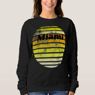 Sweatshirt Vintage Sunset Miamii Basic Graphic Classic