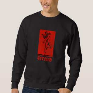 Sweatshirt Vintage Techno Devil Club Rave Analog Dj Acid Hous