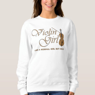 Sweatshirt Violon fille, comme une fille normale mais glacièr