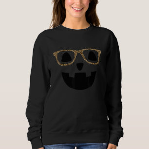 Sweatshirt Visage de Citrouille Jack O Lantern Halloween Lune