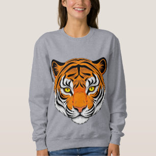 Sweatshirt Visage de Tigre Vibrant
