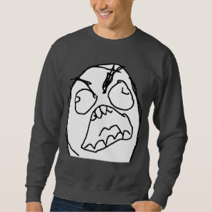 Sweatshirt Visage fâché Meme de rage de Fuu Fuuu de type de
