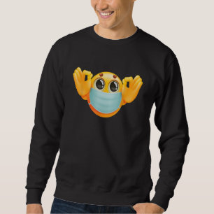 Sweatshirt Visage Médicale Masque d'usure Masque Ok Signer Mè