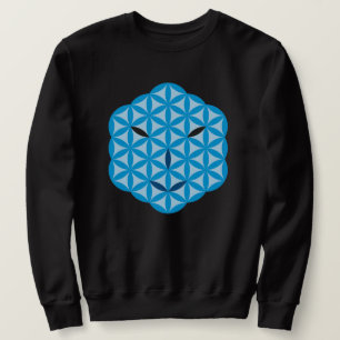 Sweatshirt Visage sacré - Arcturien, Bleu.