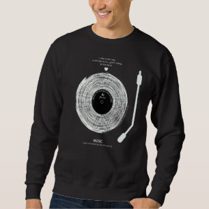 Sweatshirt Vitage Retro Vinyl Record disque de musique Graphi