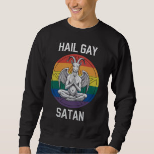 Sweatshirt Vive Gay Satan Drôle Gothique Gothique Chèvre LGBT