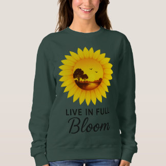 Sweatshirt Vivre en pleine floraison Sunflower Sunset Inspira