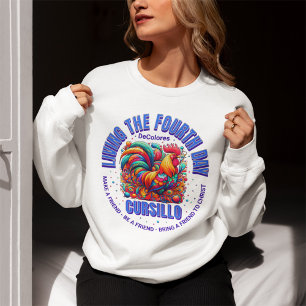 Sweatshirt Vivre le quatrième jour Cursillo DeColores Coq