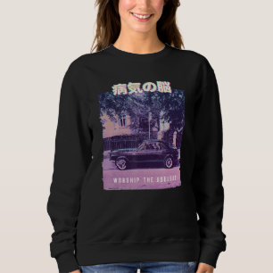 Sweatshirt Voiture Vaporwave esthétique Glitch 80s Retro