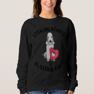 Sweatshirt Voleur de cœurs qui pète Bedlington Terrier