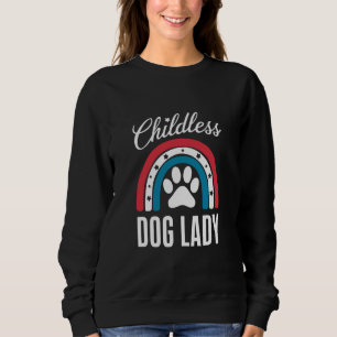 Sweatshirt Vote électoral de la dame sans enfants avec chien 