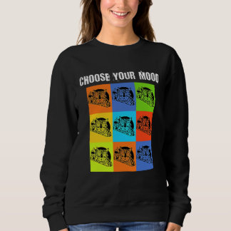 Sweatshirt Votre humeur à choisir Thème de chat grincheux i