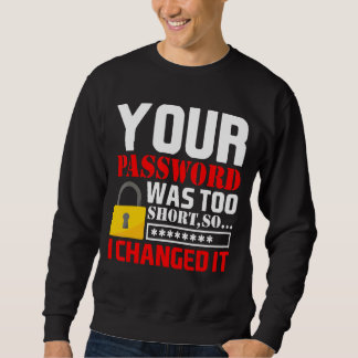 Sweatshirt Votre Mot De Passe Était Trop Court Donc Je L'Ai C