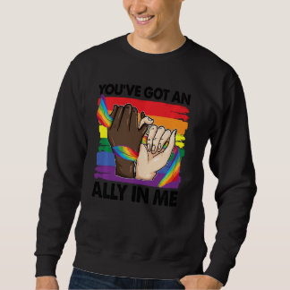 Sweatshirt Vous Avez Un Allié En Moi Rainbow Lgbt Drapeau Lgb