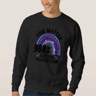 Sweatshirt Vous Comptez Semi Colon 988 Prévention du Suicide