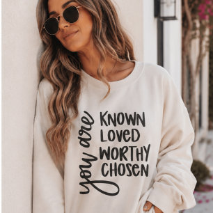 Sweatshirt Vous êtes connu, Inspirant la foi chrétienne