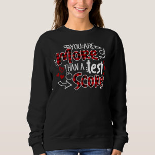 Sweatshirt Vous Êtes Plus Qu'Un Test Score Red Plaid Enseigna