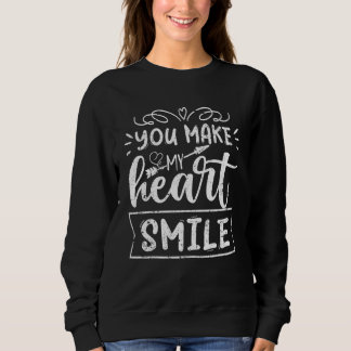 Sweatshirt Vous faites sourire mon cœur Couple Amour Correspo