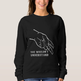 Sweatshirt Vous Ne Comprendriez Pas Vélo 2 Doigt En Bas