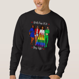 Sweatshirt Voyage de femmes filles LGBT vacances femme noire