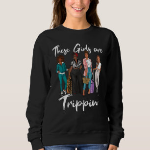 Sweatshirt Voyage Filles 2022 Les Filles sont Trippin' Black