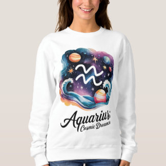 Sweatshirt Voyant d'aquarelle Aquarius Cosmique Dreamer SIGNE