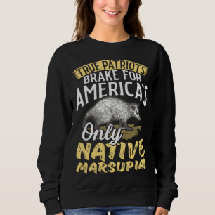 Sweatshirt Vrais Patriotes Freinent Chat de Rue Ordures Anim