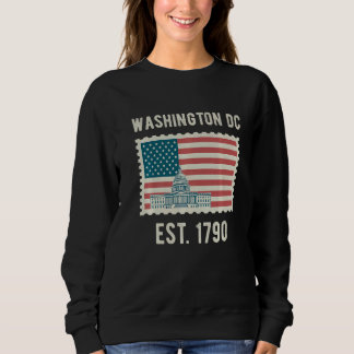 Sweatshirt Washington Dc Usa Drapeau Amour Capitol Hill Souve
