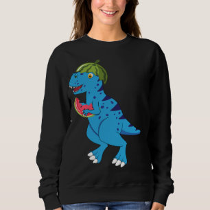 Sweatshirt Watermelon Dinosaur T Rex Fruits d'été Art Dino Lo