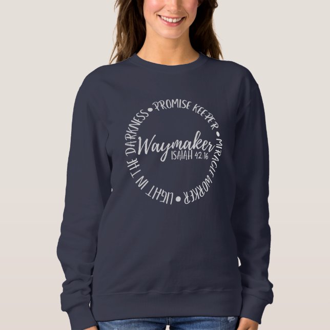 SWEATSHIRT WAYMAKER BIBLE VERSE (Devant)