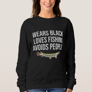 Sweatshirt Wears Black Évitez les gens Amusants Alligator Gar