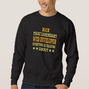 Sweatshirt Web Developer Titre du travail Employé Travailleur