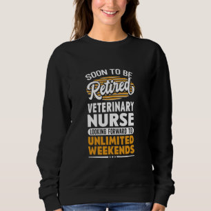 Sweatshirt Week-ends illimités Infirmière vétérinaire retrait