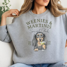 Weenies tirés à la main et Martinis Dachshund