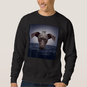 Sweatshirt Weimaraner chiot dessin de chien levrette portrait