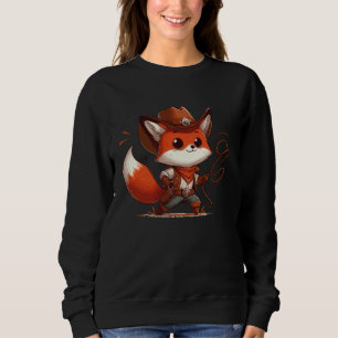 Sweatshirt Western Rodeo Cowboy Casquette Fox Texas Animaux
