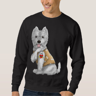 Sweatshirt Westie I Love Mom Tattoo Dog Funny Mother's Day Gi