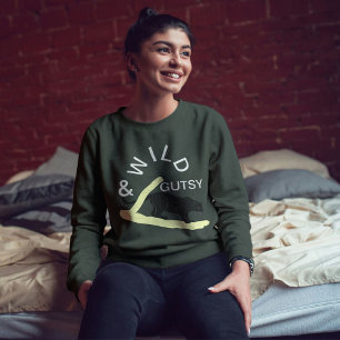 Sweatshirt Wild Et Gutsy Bold Chat Design Moderne Personnalis