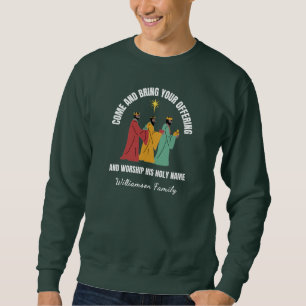 Sweatshirt Wise Men Custom Family Noël chrétien