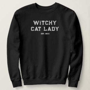 Sweatshirt Witchy Cat Lady Custom Est. Amoureux de les chats