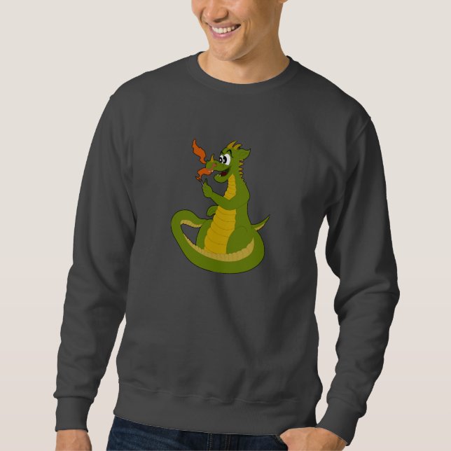 Sweatshirt with cartoon dragon (Front)