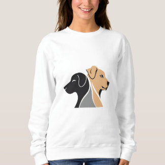 Sweatshirt with Double Dog Graphic for Dog Lovers