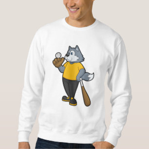 Sweatshirt Wolf au baseball avec batte de baseball