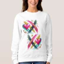 X et coeurs rose vif
